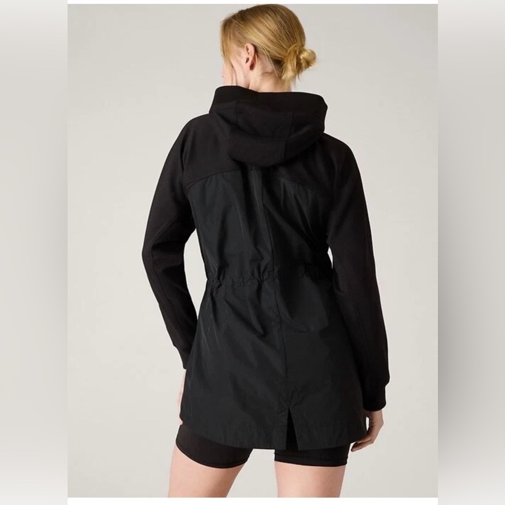 Athleta Black Utility Jacket with Hood Size M - Picture 2 of 9